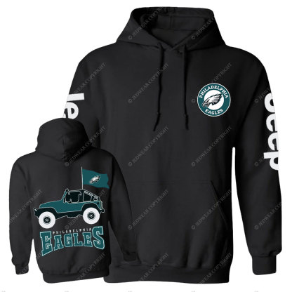 Philadelphia Eagles Circle Logo Football Jp Casual Hoodie
