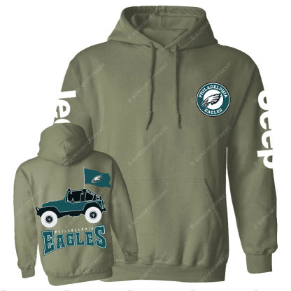 Philadelphia Eagles Circle Logo Football Jp Casual Hoodie