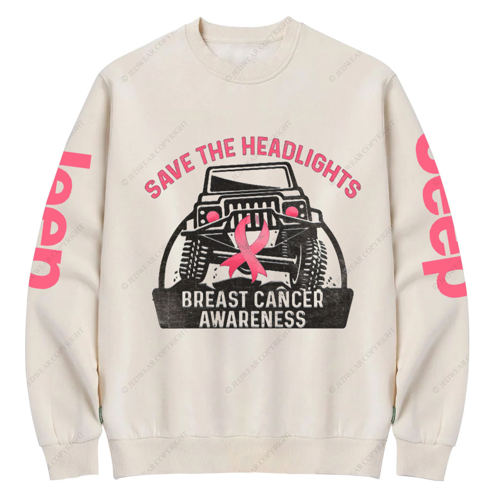 Save The Headlights Breast Cancer Awareness Jp Lover Crew Neck Sweatshirt