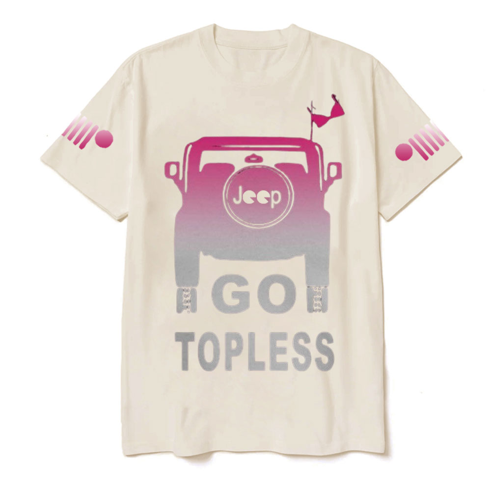 Jp Girl Go Topless Pink Jp T-Shirt