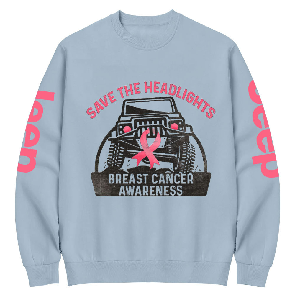 Save The Headlights Breast Cancer Awareness Jp Lover Crew Neck Sweatshirt