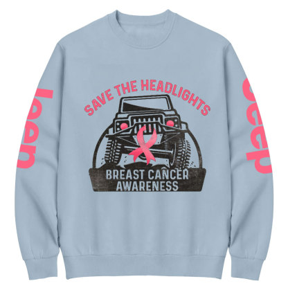 Save The Headlights Breast Cancer Awareness Jp Lover Crew Neck Sweatshirt