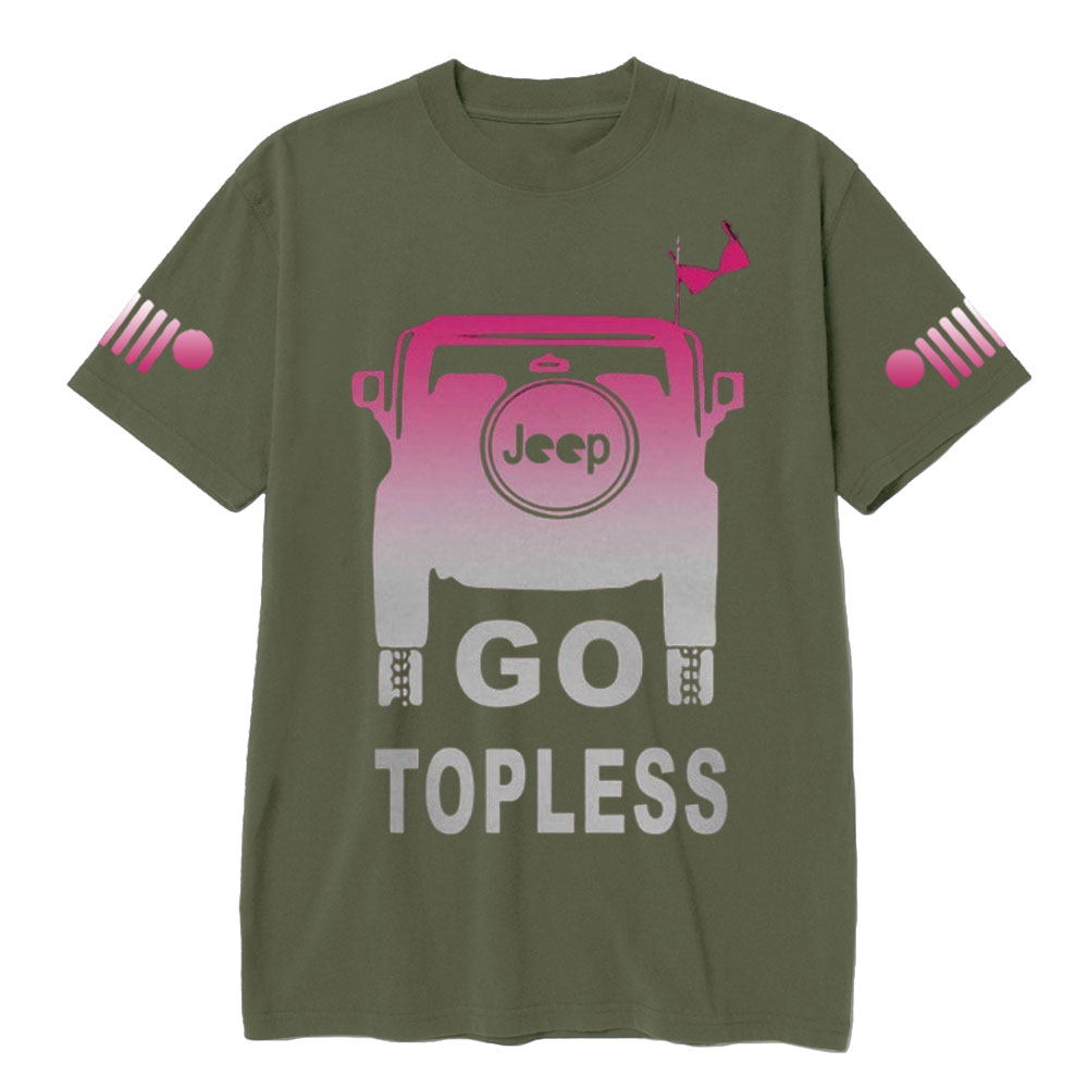 Jp Girl Go Topless Pink Jp T-Shirt