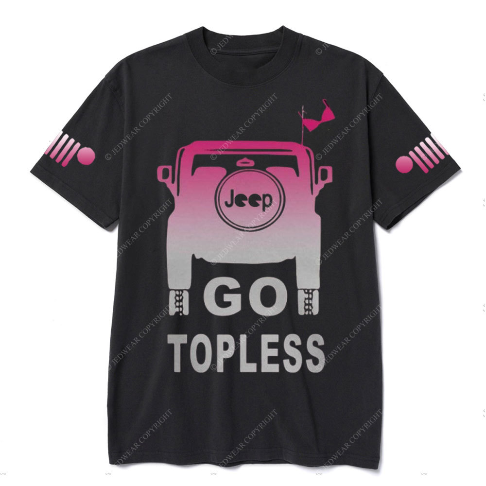 Jp Girl Go Topless Pink Jp T-Shirt