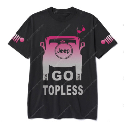 Jp Girl Go Topless Pink Jp T-Shirt