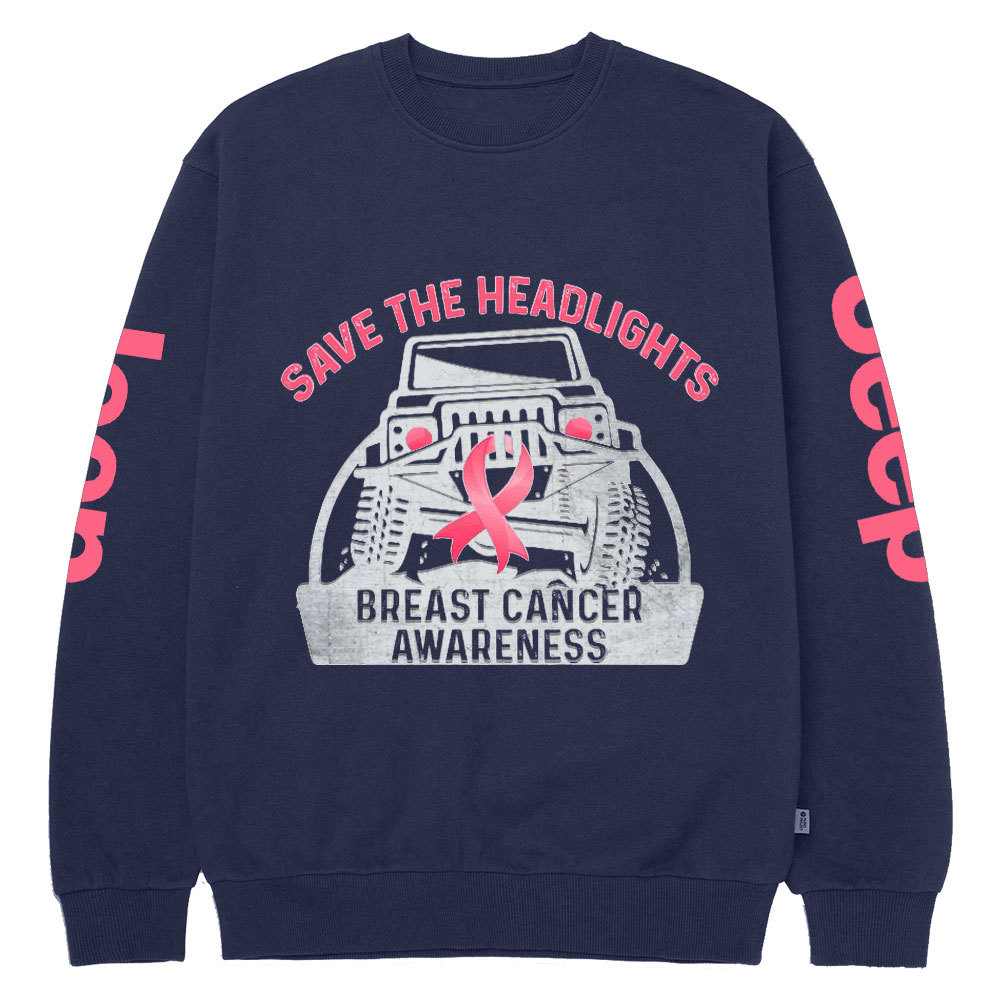 Save The Headlights Breast Cancer Awareness Jp Lover Crew Neck Sweatshirt