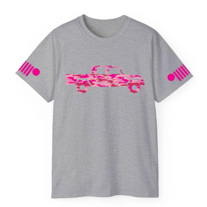 Pink Camo Gladiator Truck Girl T-shirt