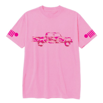 Pink Camo Gladiator Truck Girl T-shirt