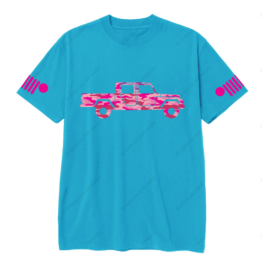Pink Camo Gladiator Truck Girl T-shirt