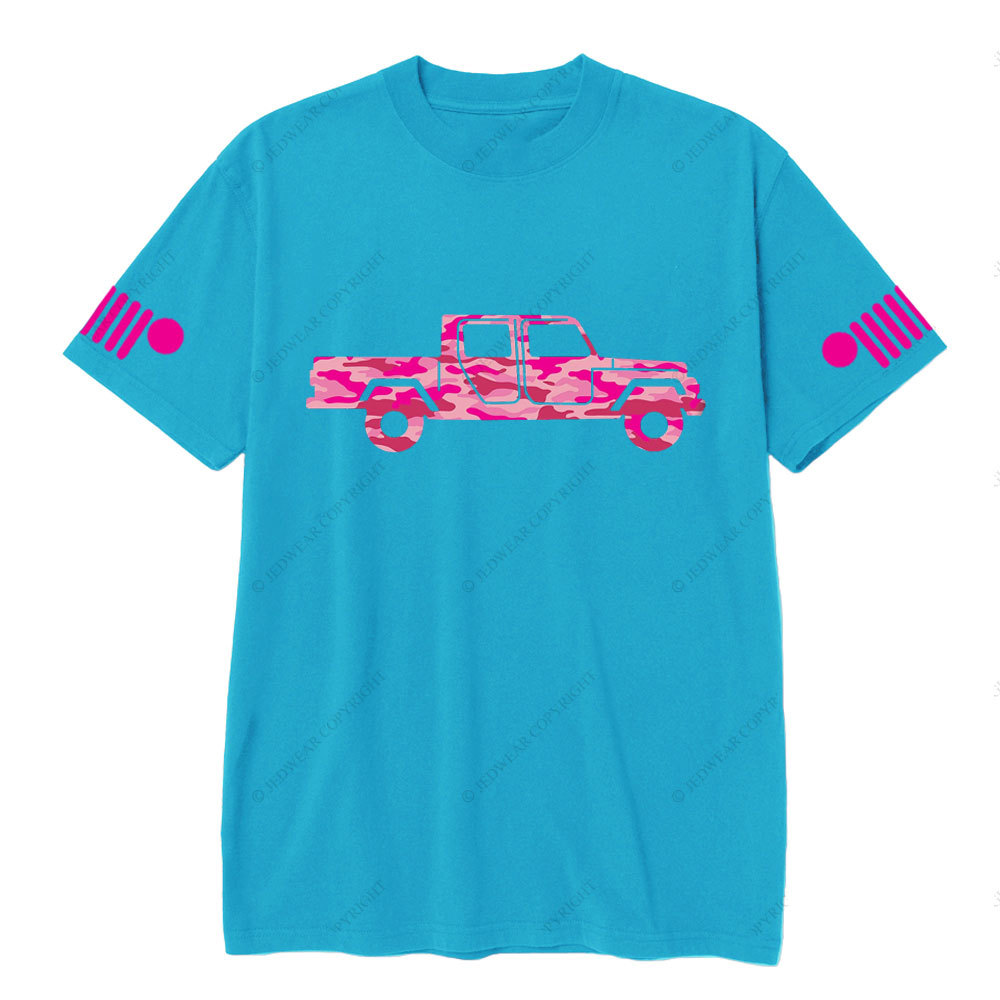 Pink Camo Gladiator Truck Girl T-shirt