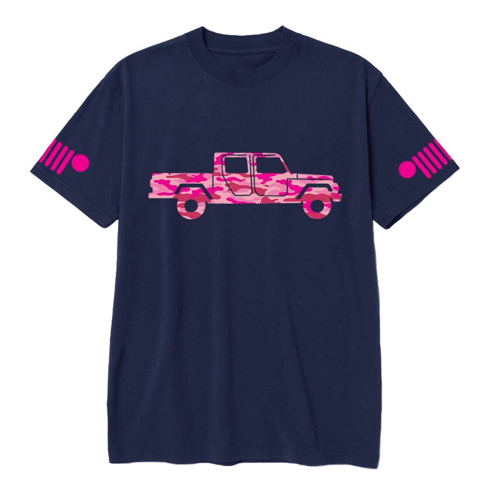 Pink Camo Gladiator Truck Girl T-shirt