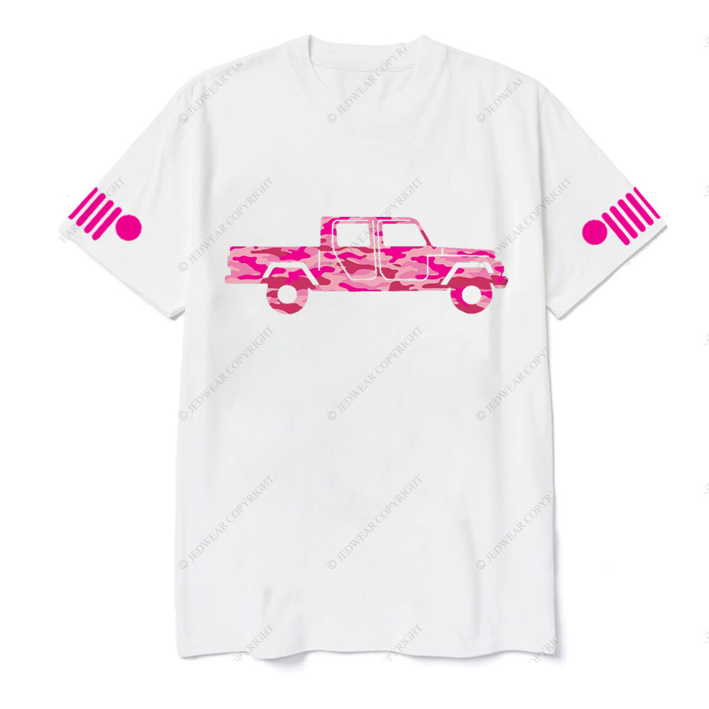 Pink Camo Gladiator Truck Girl T-shirt