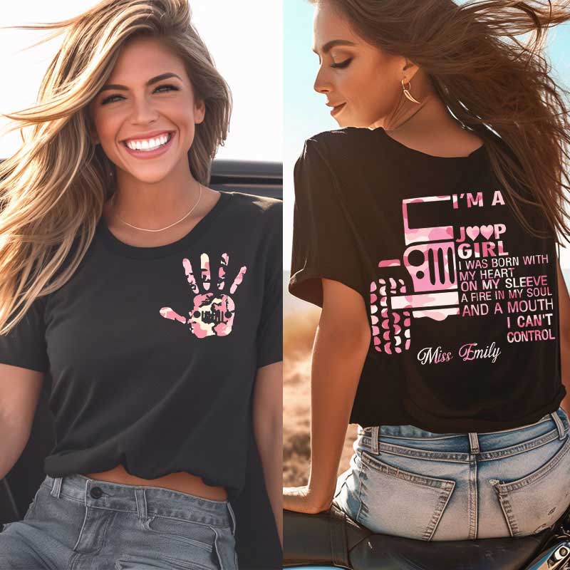 Jp Wave Pink Camouflage, I'M A Jeep Girl Tshirt