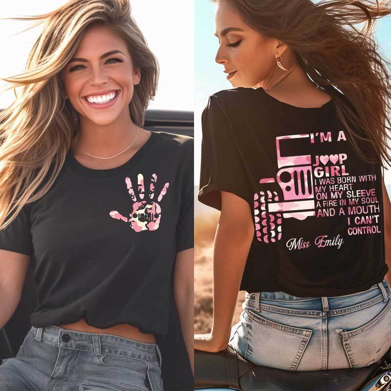Jp Wave Pink Camouflage, I'M A Jeep Girl Tshirt