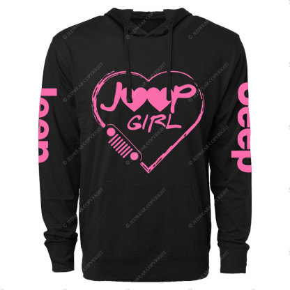Jp Girl Pink Heart Jp Grille Light Oversized Lightweight Hoodie