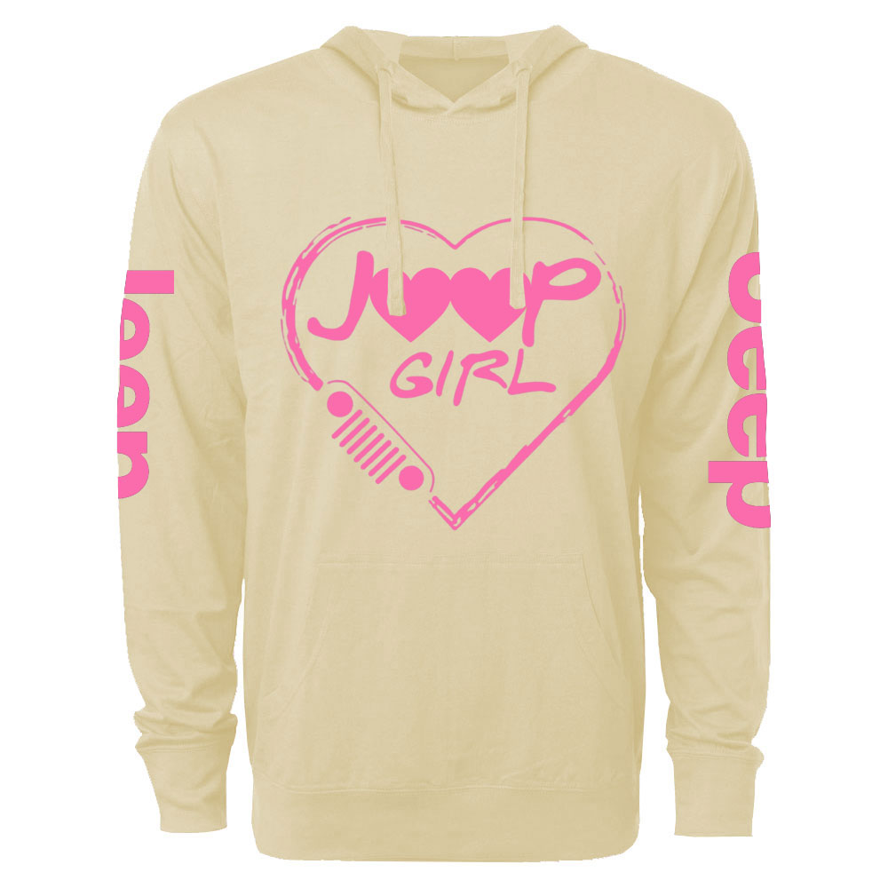 Jp Girl Pink Heart Jp Grille Light Oversized Lightweight Hoodie