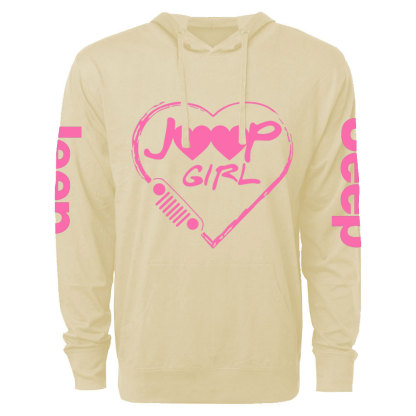 Jp Girl Pink Heart Jp Grille Light Oversized Lightweight Hoodie