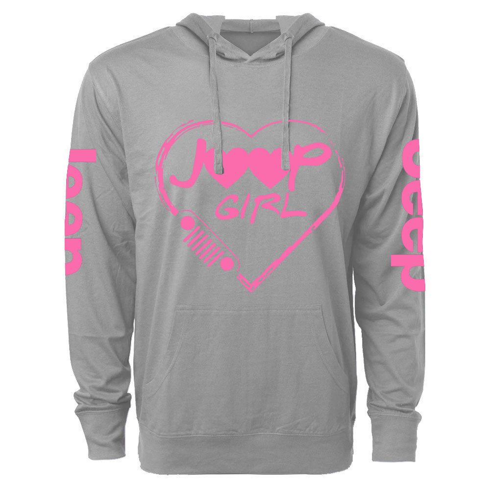 Jp Girl Pink Heart Jp Grille Light Oversized Lightweight Hoodie