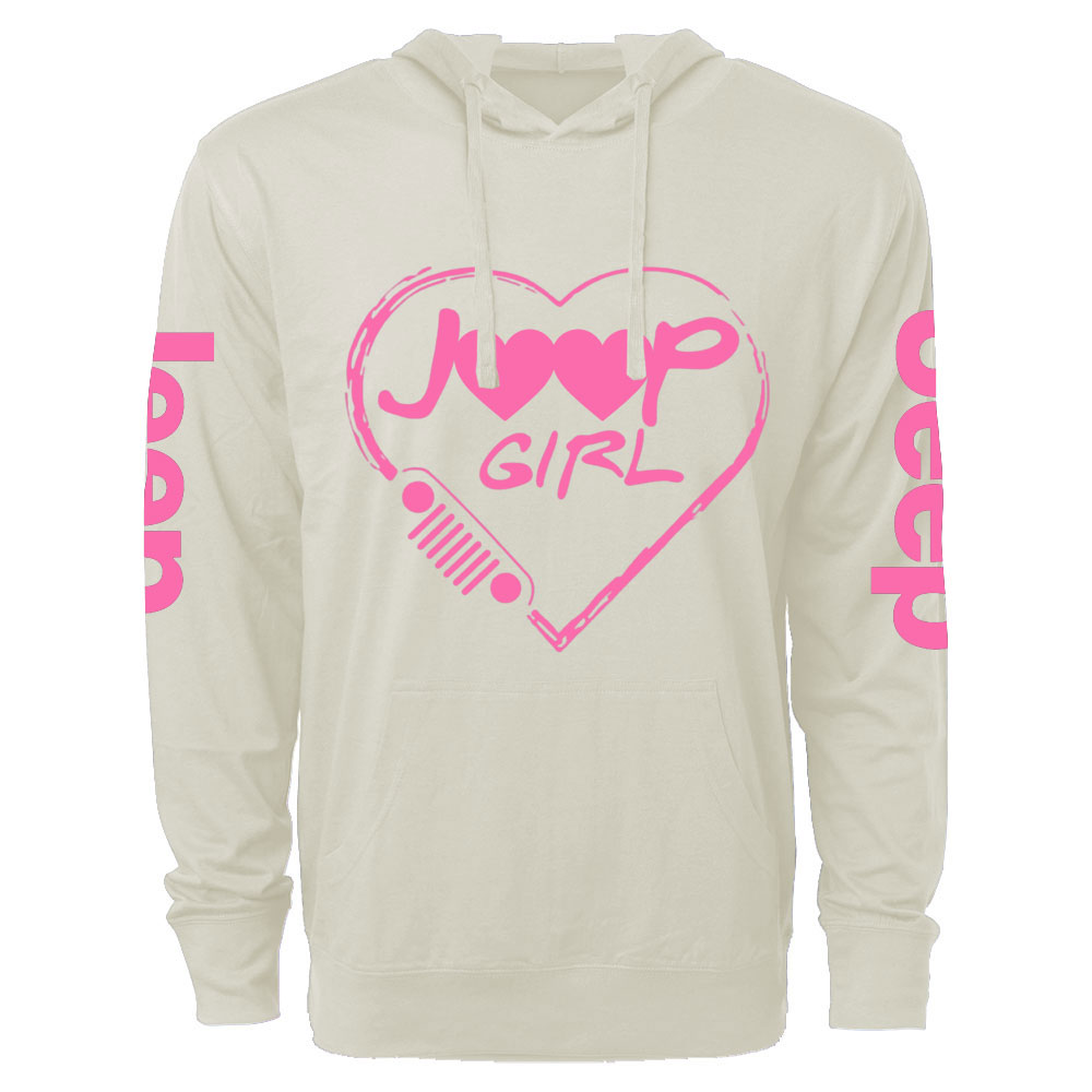 Jp Girl Pink Heart Jp Grille Light Oversized Lightweight Hoodie