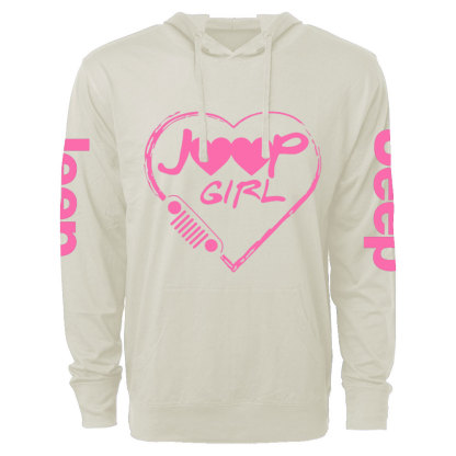 Jp Girl Pink Heart Jp Grille Light Oversized Lightweight Hoodie