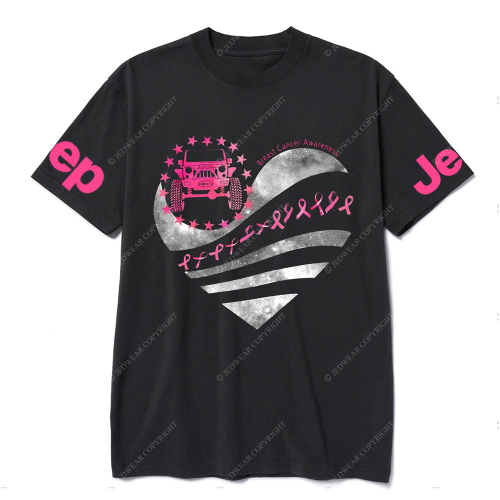 Breast Cancer Awareness Pink Ribbon Heart Jp Lover T-shirt
