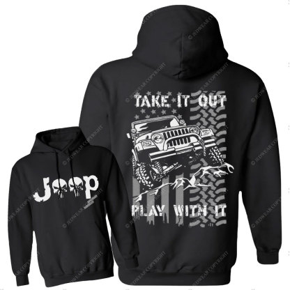Jp American Flag Take It Out and Play With It Men Casual Hoodie