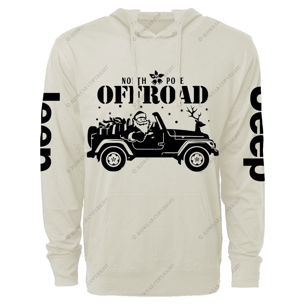 Santa North Pole Christmas Offroad Jp Oversized Lightweight Hoodie