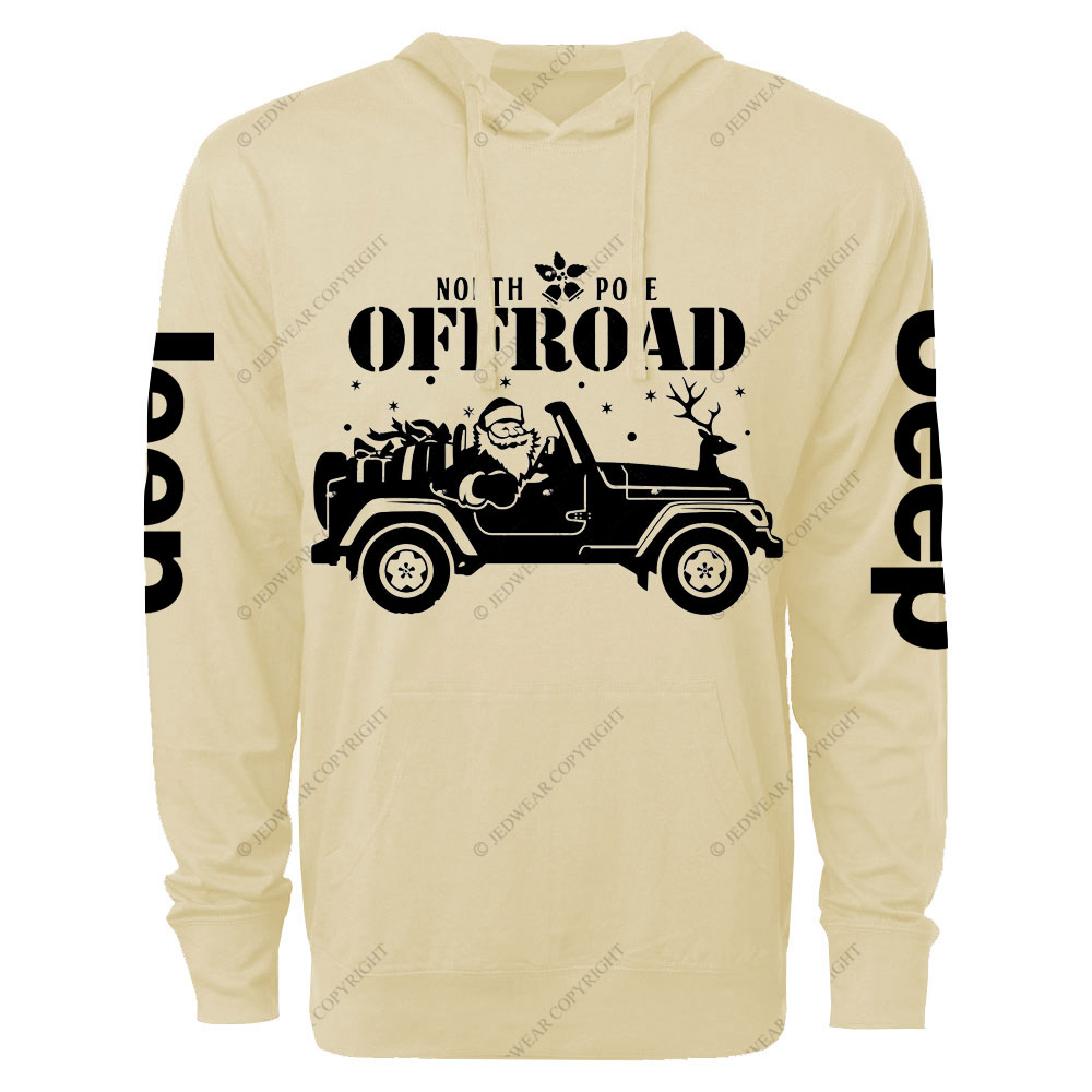 Santa North Pole Christmas Offroad Jp Oversized Lightweight Hoodie