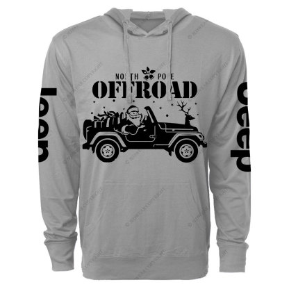 Santa North Pole Christmas Offroad Jp Oversized Lightweight Hoodie
