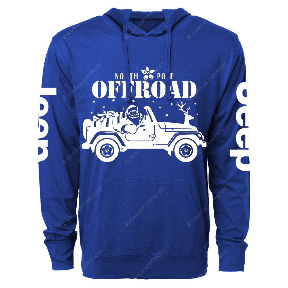 Santa North Pole Christmas Offroad Jp Oversized Lightweight Hoodie