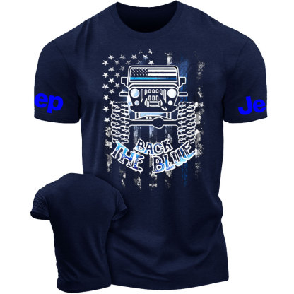 Jp Flag Back The Blue Men T-Shirt
