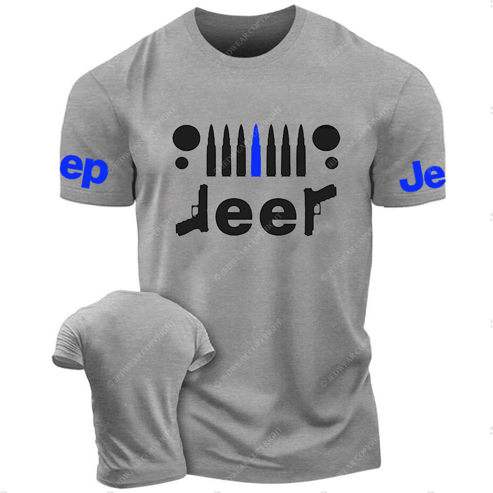 Police Equipment Car Jp Blue Design T-Shirt