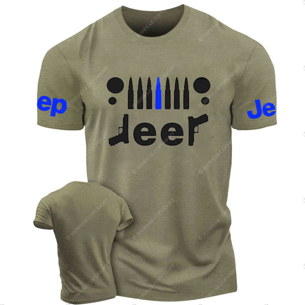 Police Equipment Car Jp Blue Design T-Shirt