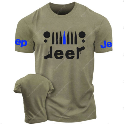 Police Equipment Car Jp Blue Design T-Shirt