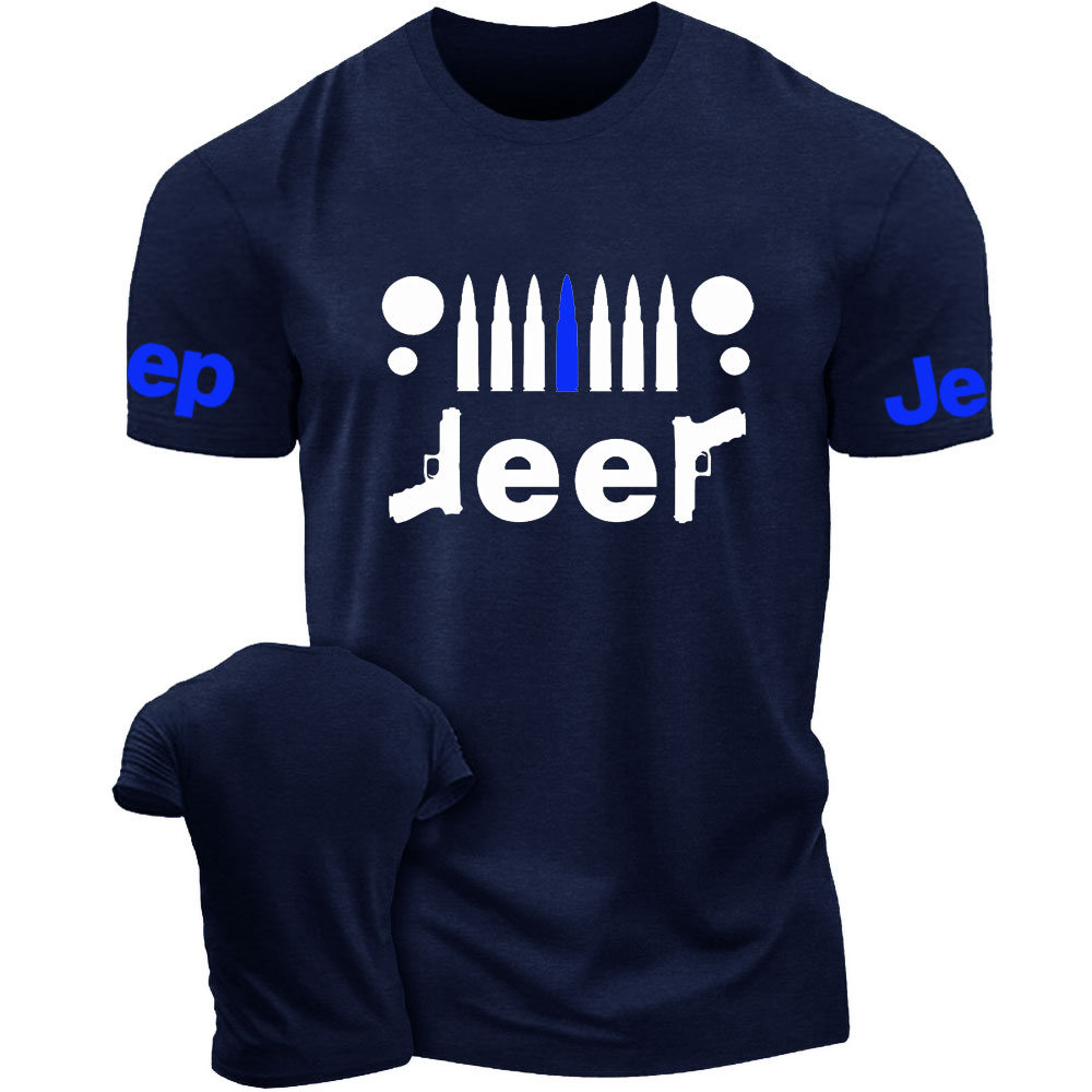 Police Equipment Car Jp Blue Design T-Shirt