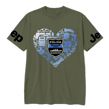 Police Things Heart Jp Gladiator and Police Badge T-Shirt