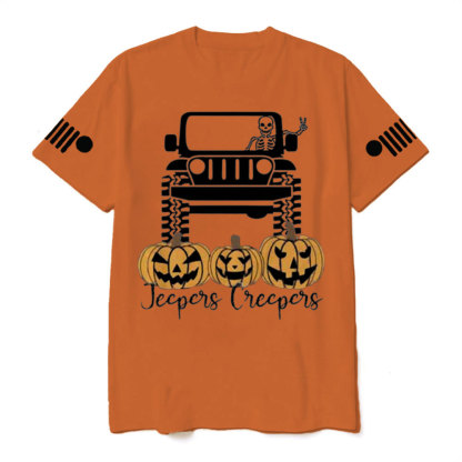 Halloween Jpers Creepers Family Pumpkin Skeleton Jp T-Shirt