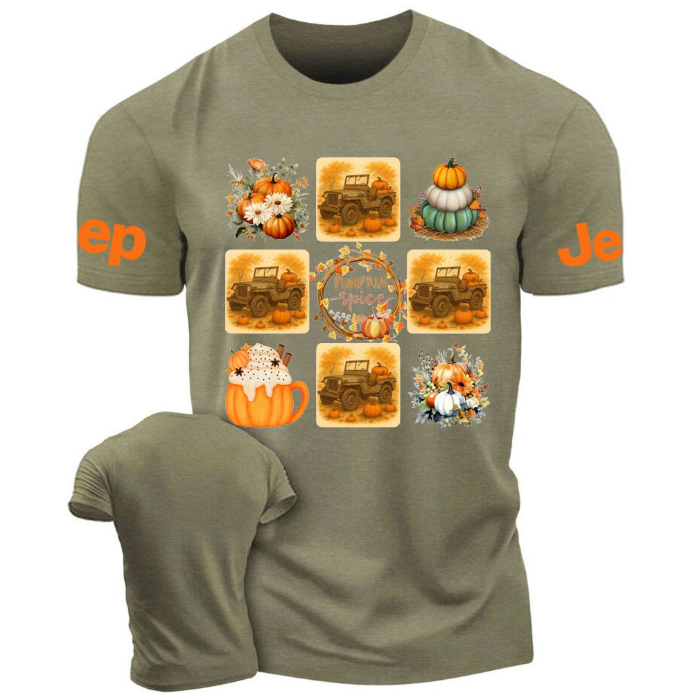 Vintage WWII Willys Jp Pumpkin Spice Veteran T-shirt