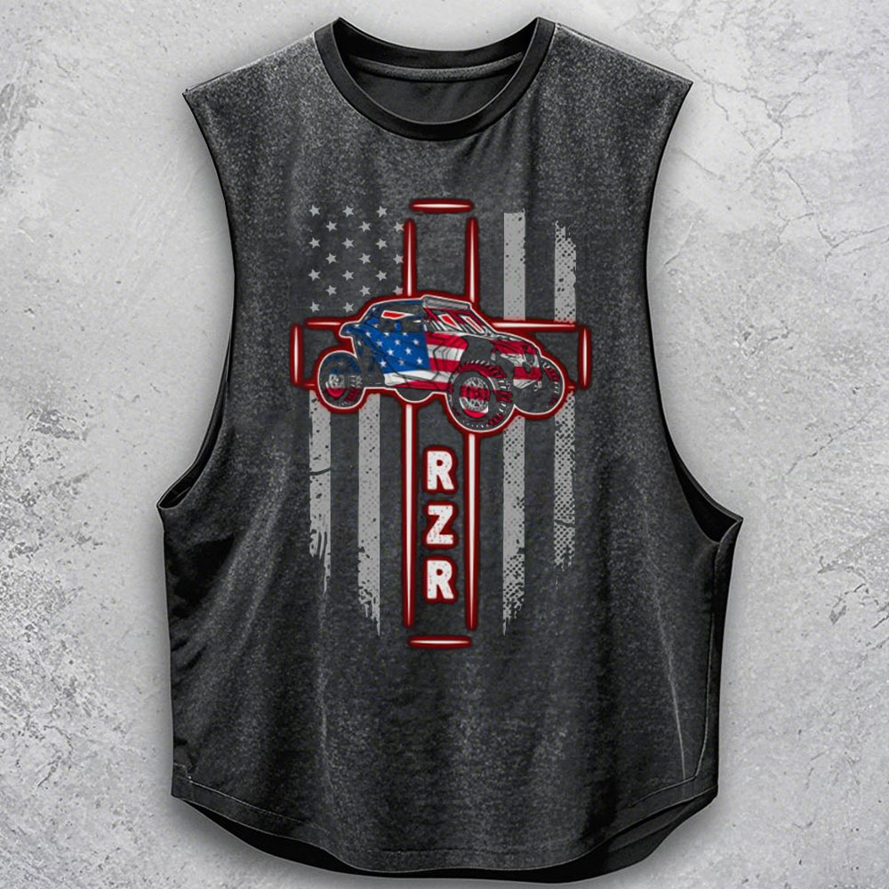 RZR Jp American Flag Men's Tank