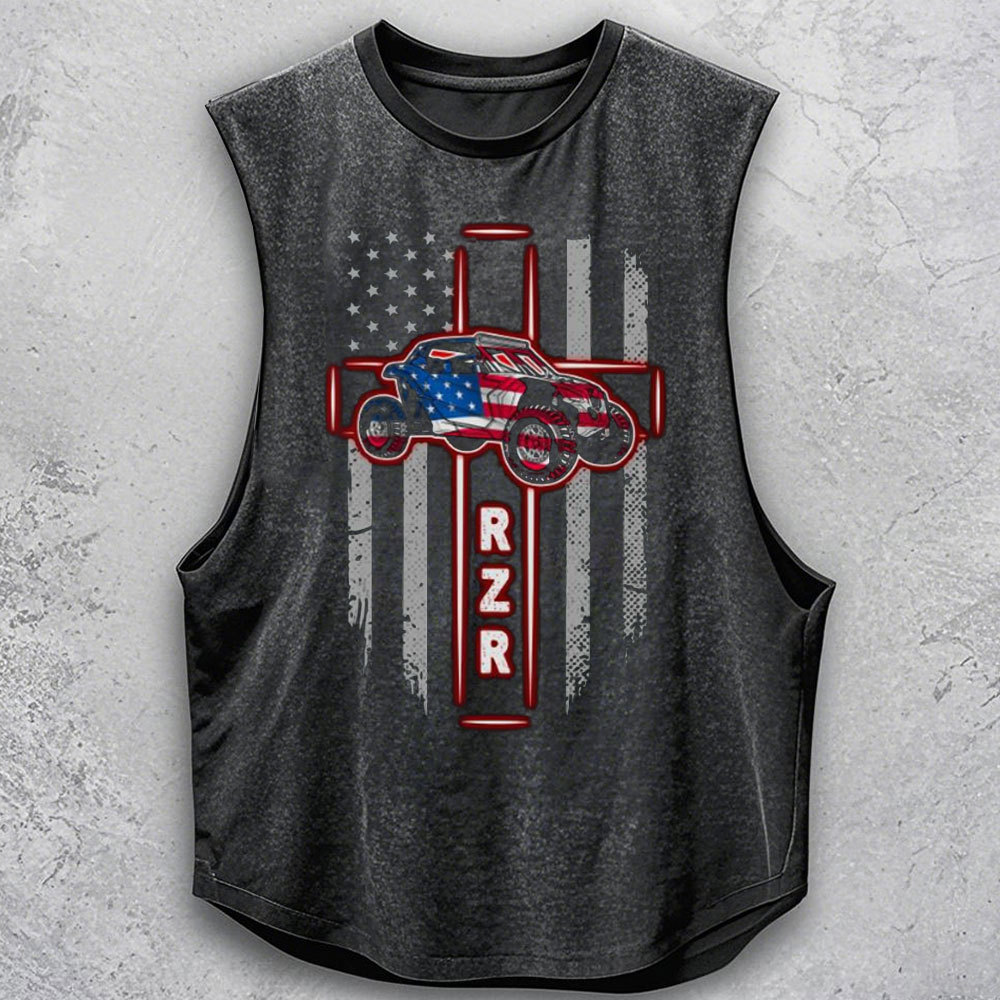 RZR Jp American Flag Men's Tank