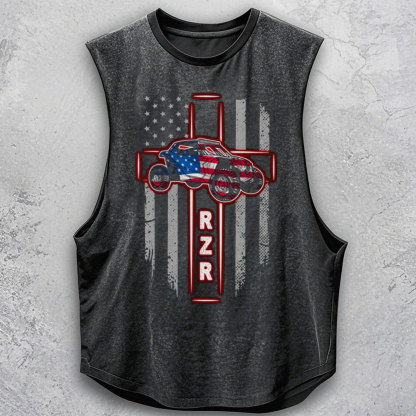 RZR Jp American Flag Men's Tank