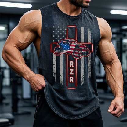 RZR Jp American Flag Men's Tank