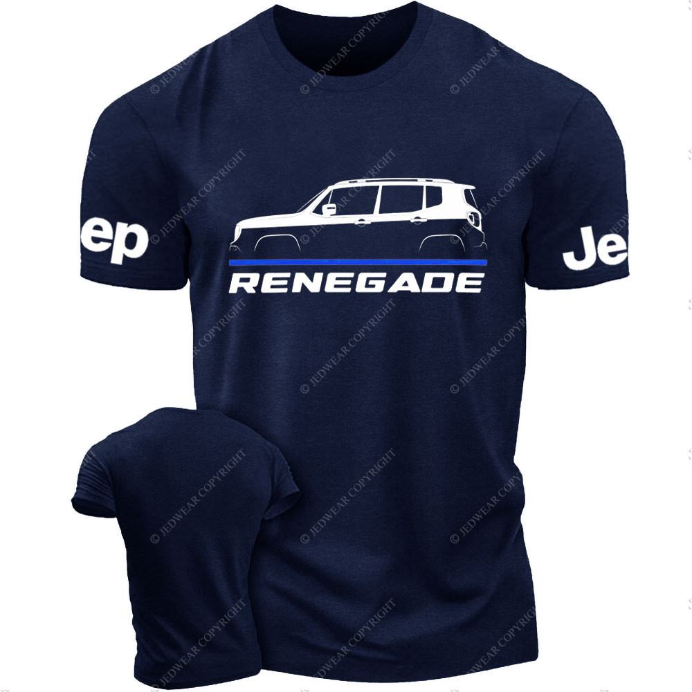 Jp Renegade 2015-2022 Car Enthusiast Thin Blue Line Police T-Shirt