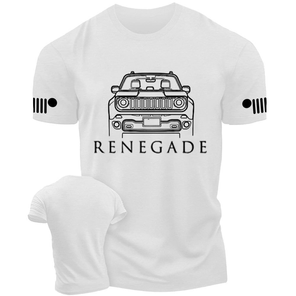 Jp Renegade Car Form White Artwork T-Shirt