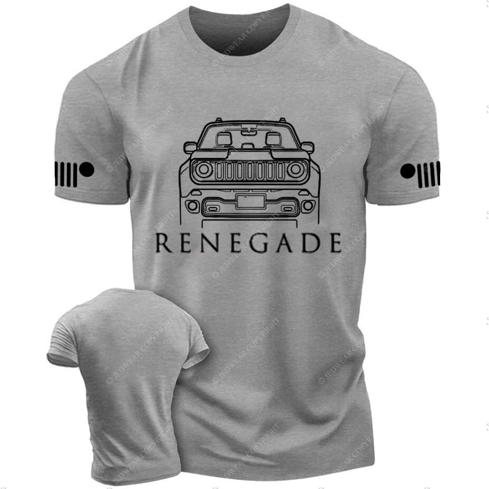 Jp Renegade Car Form White Artwork T-Shirt