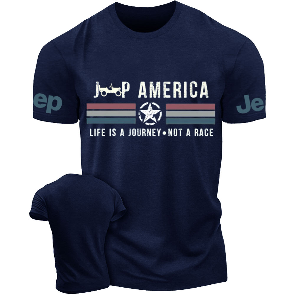 Veteran Gift-Jp America Grunge Star Flag T-Shirt