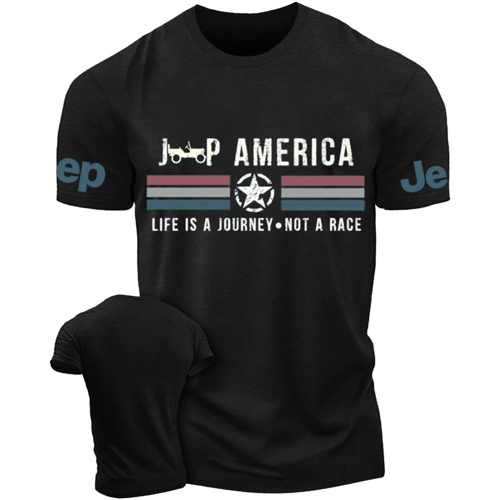 Veteran Gift-Jp America Grunge Star Flag T-Shirt