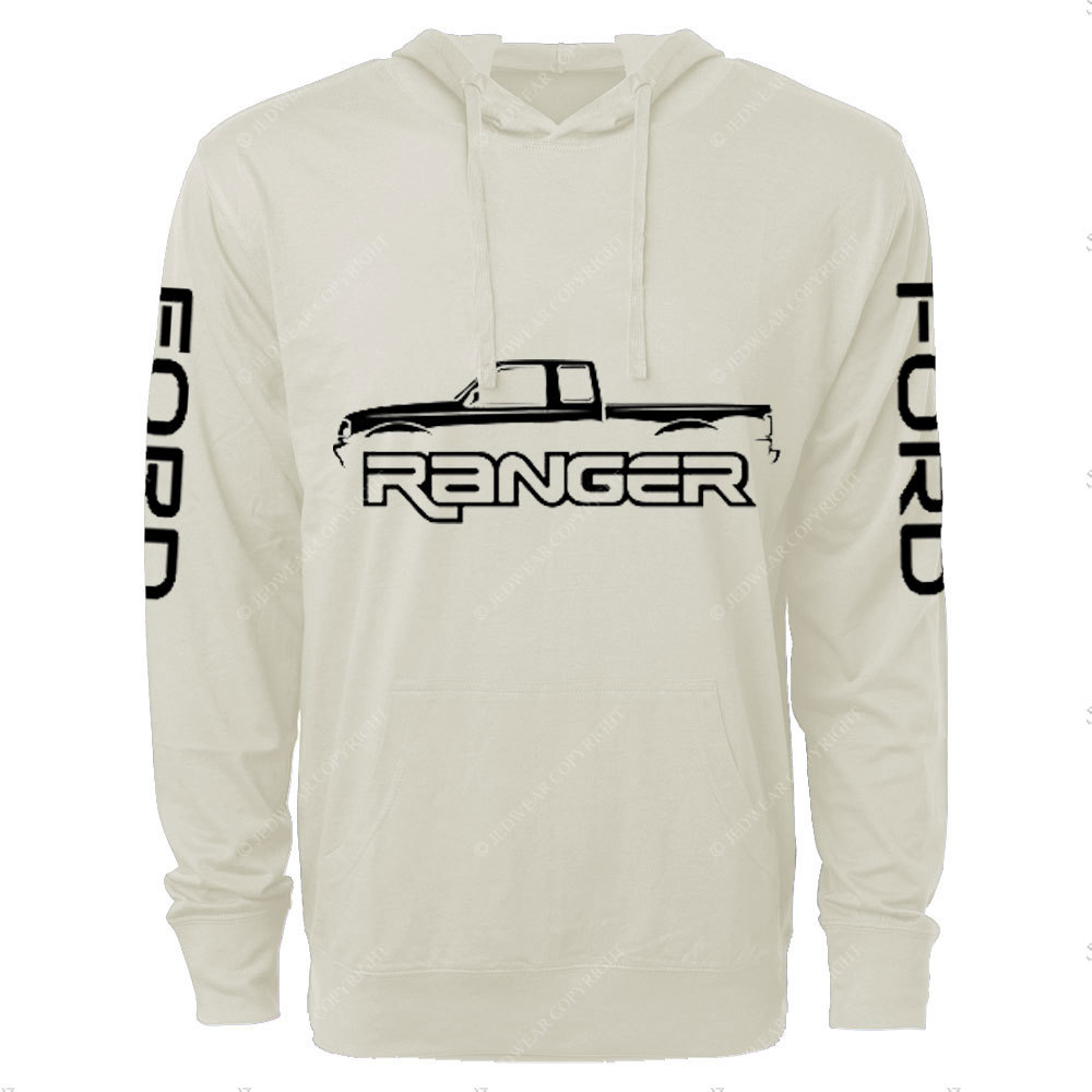 1993-97 F0rd Ranger Extended Cab Pickup Truck Classic Outline Oversized Lightweight Hoodie