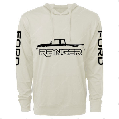 1993-97 F0rd Ranger Extended Cab Pickup Truck Classic Outline Oversized Lightweight Hoodie