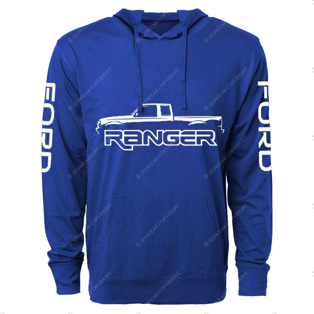 1993-97 F0rd Ranger Extended Cab Pickup Truck Classic Outline Oversized Lightweight Hoodie